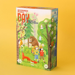 Puzzle - Nappal és éjszaka - Kétoldalas - 54db